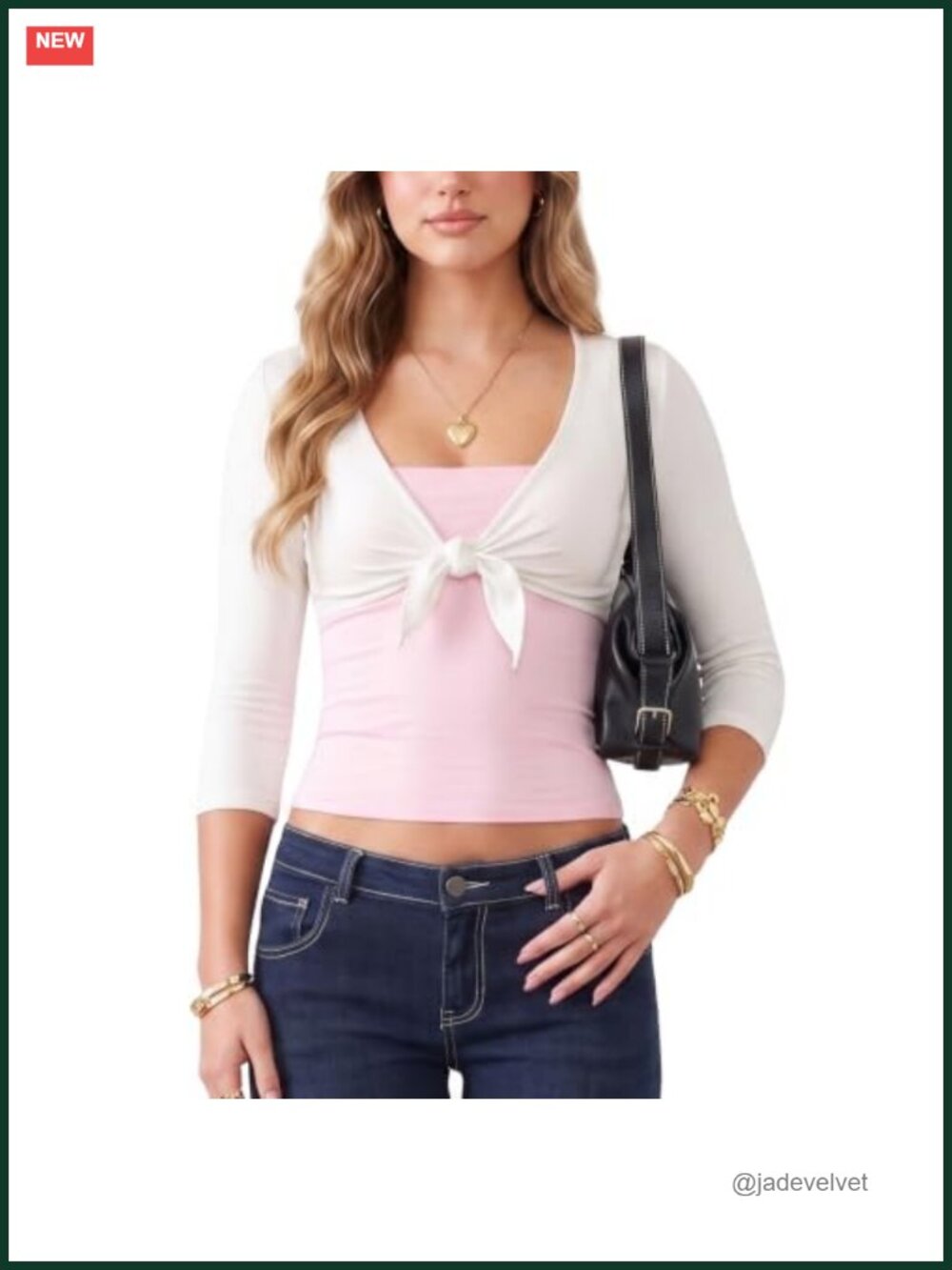 Womens 3/4 Sleeve Bolero Shrug Tie Front Cropped Cardigan Top